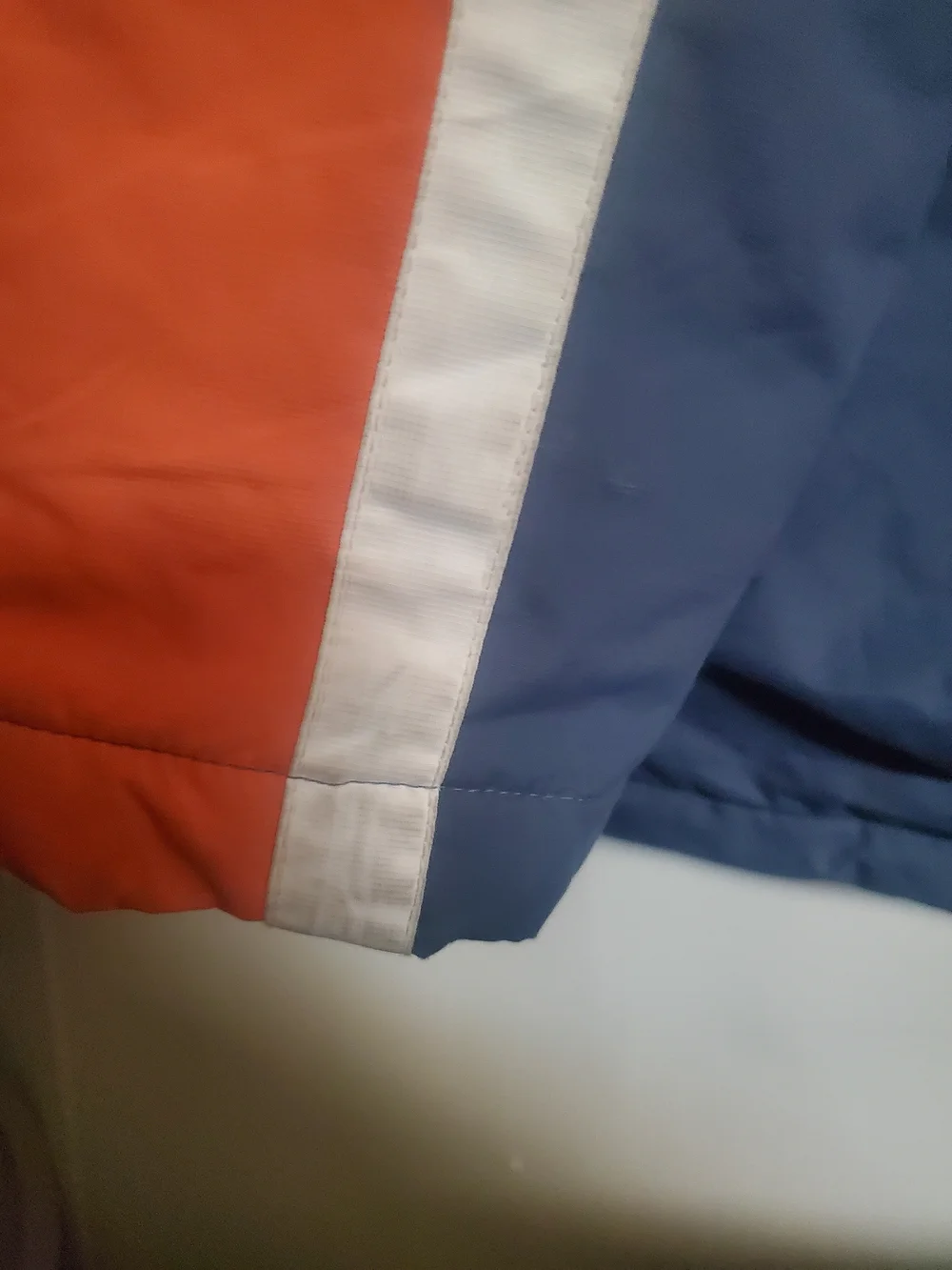 Men's Colorblock Ski Jacket in Orange, Navy & Light Gray - 55